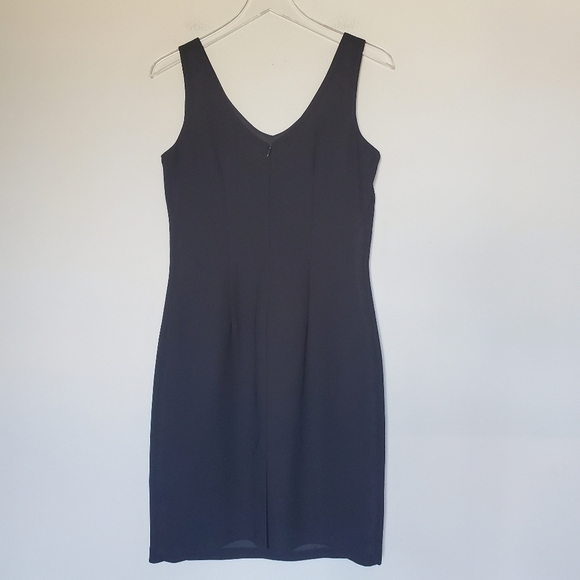 Vtg 70s Joseph Ribkoff Couture Little Black Dress LBD V-Neck Sleeveless USA 8 - Picture 5 of 12